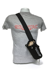 Geartac hands free dog leash and dog walking harness system used over the shoulder not around your waist