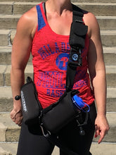 Load image into Gallery viewer, geartac extreme is the modified sports version of the geartac k9 hands free dog walking unit with both waste management and water bottle holders, great for fitness, hiking, camping and any athletic lifestyle.