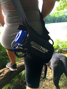 geartrek hands free dog walking device water bottle holder and sports system for hiking, camping and any situation a water bottle or any other dog accessories are needed