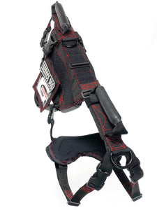 the geartac service dog full size vest is awesome for your identification and ability to hold and help the rear section of your dog