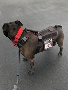 the geartac service dog full size vest is awesome for your identification and ability to hold and help the rear section of your dog